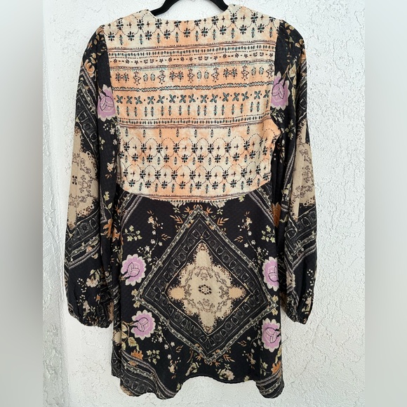 Free People Descanso Mini Dress Small Long Sleeve Boho - Picture 2 of 11